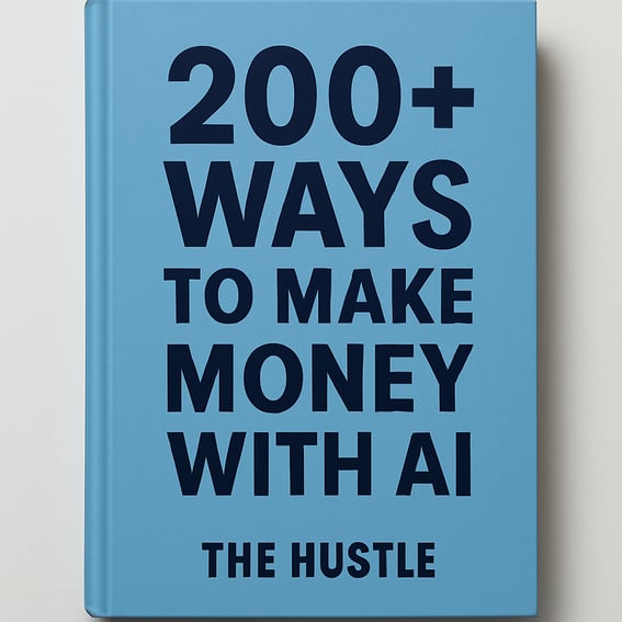 Book for the hustle that says 200 ways to make money with AI