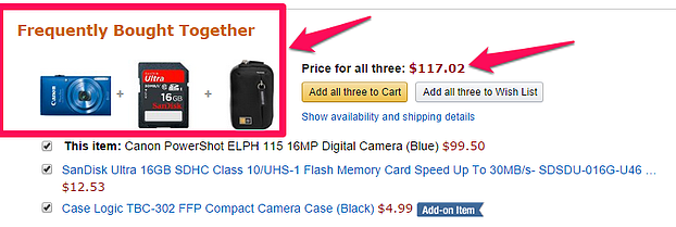 frequently purchased items together on Amazon
