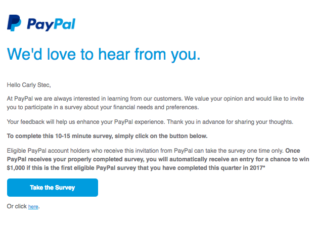 Paypal feedback