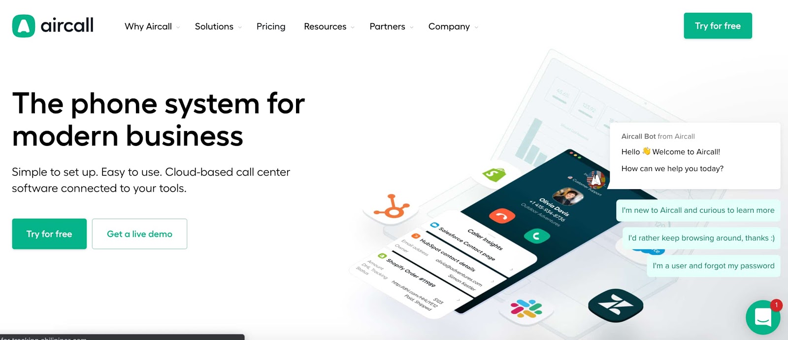 dialer software: aircall