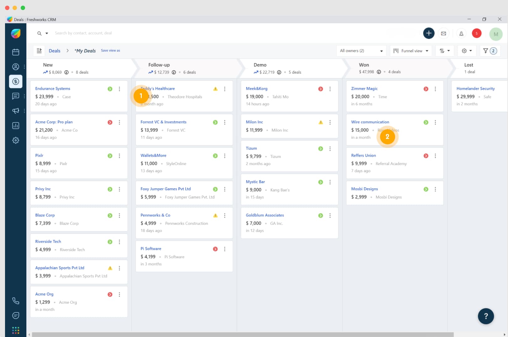 best sales management software: freshworks crm