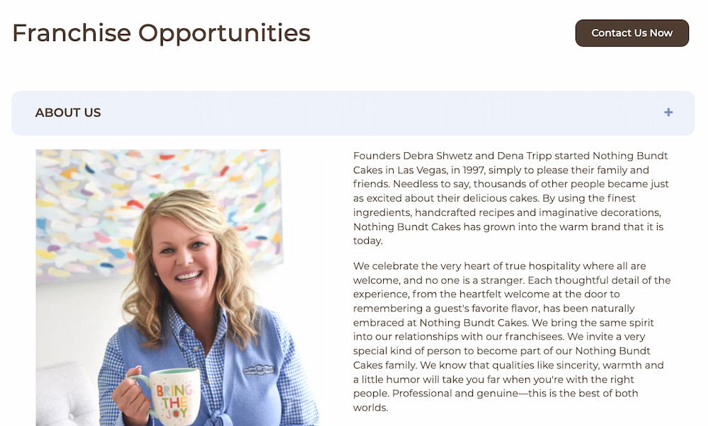 franchise opportunities: nothing bundt