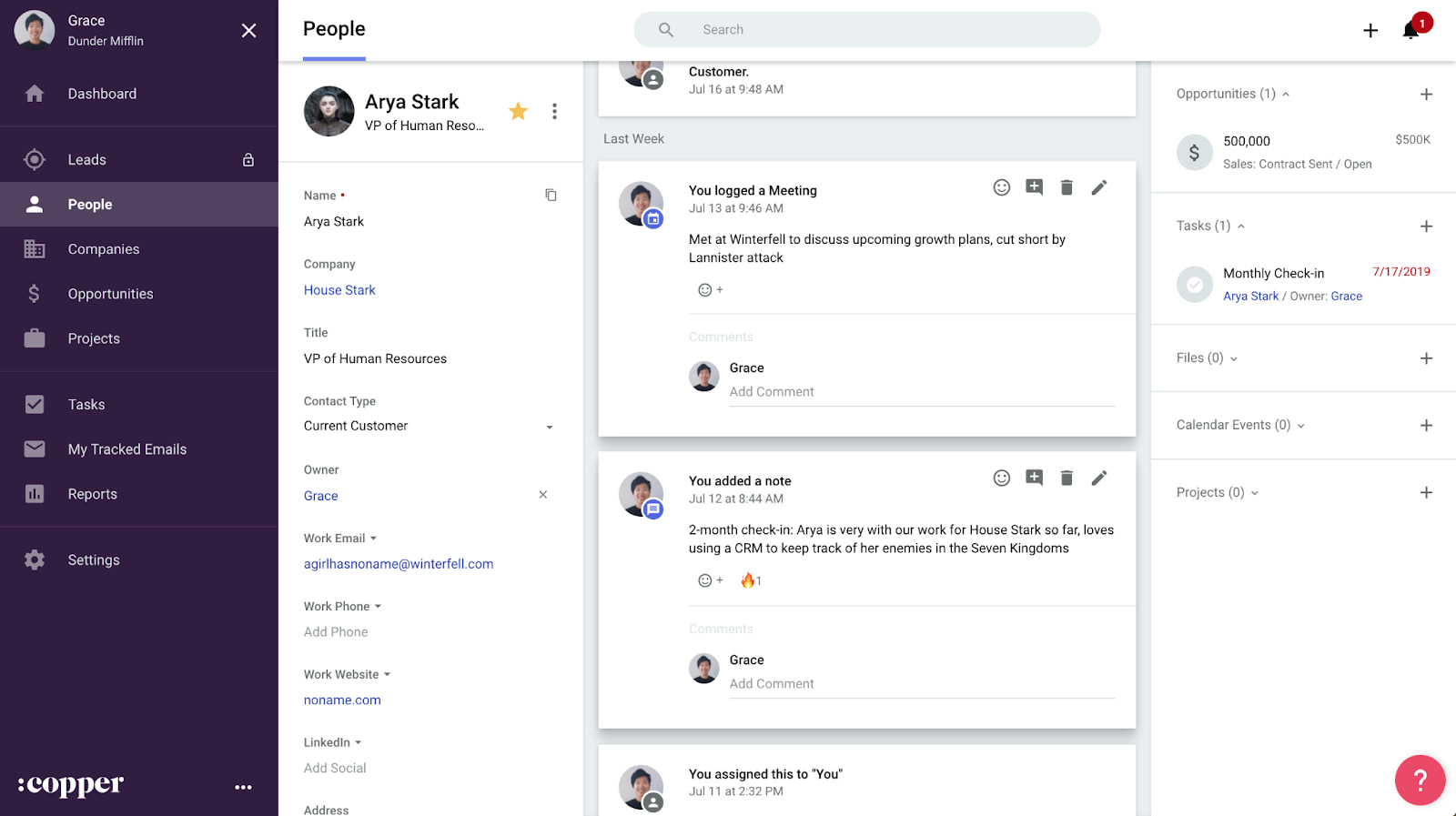 collaborative type of crm: copper