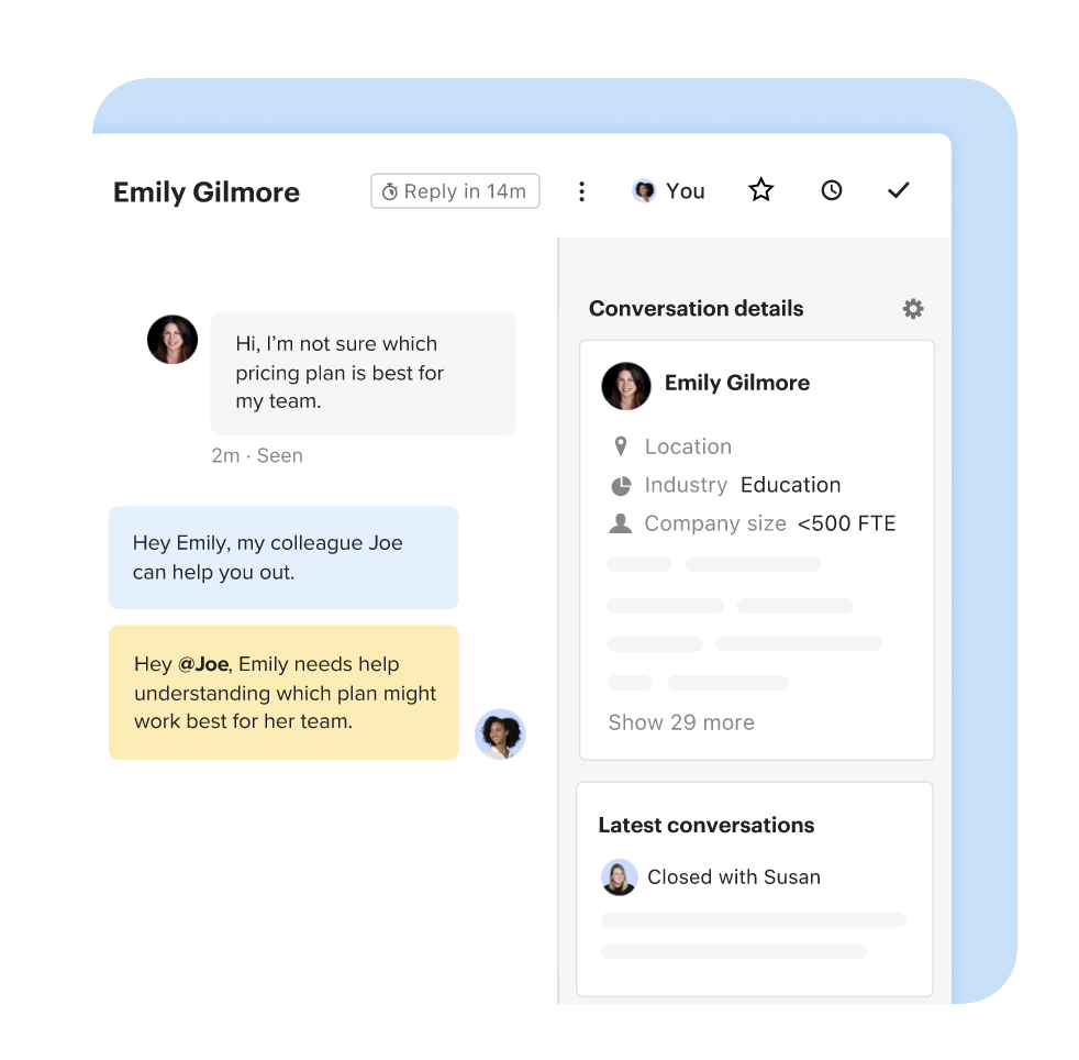 best web chat software: intercom