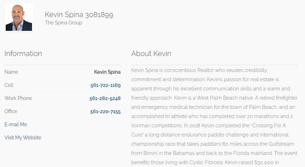 kevin spina realtor bio
