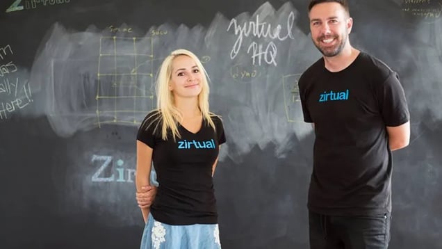 Maren and Zirtual co-founder Erik Jensen. source: Regal Tribune