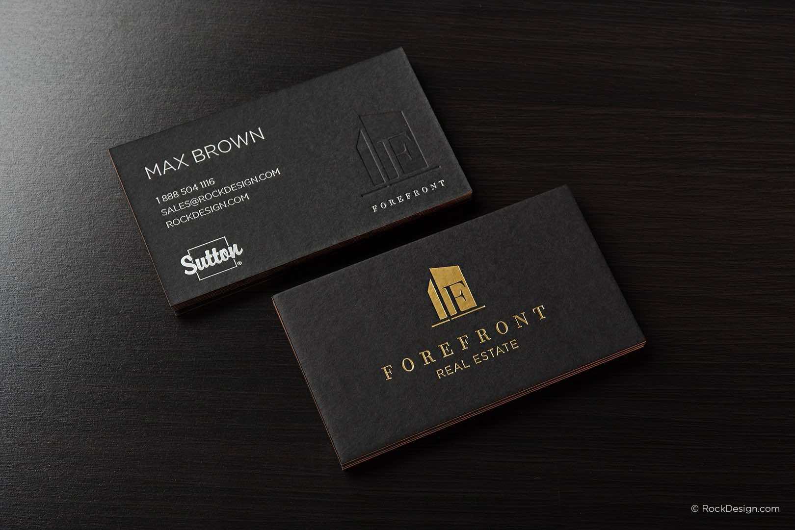 best real estate business cards, Forefront Real Estate&nbsp;