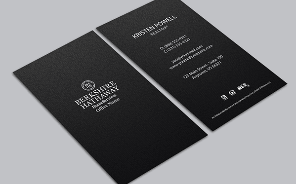 best real estate business cards, Berkshire Hathaway&nbsp;